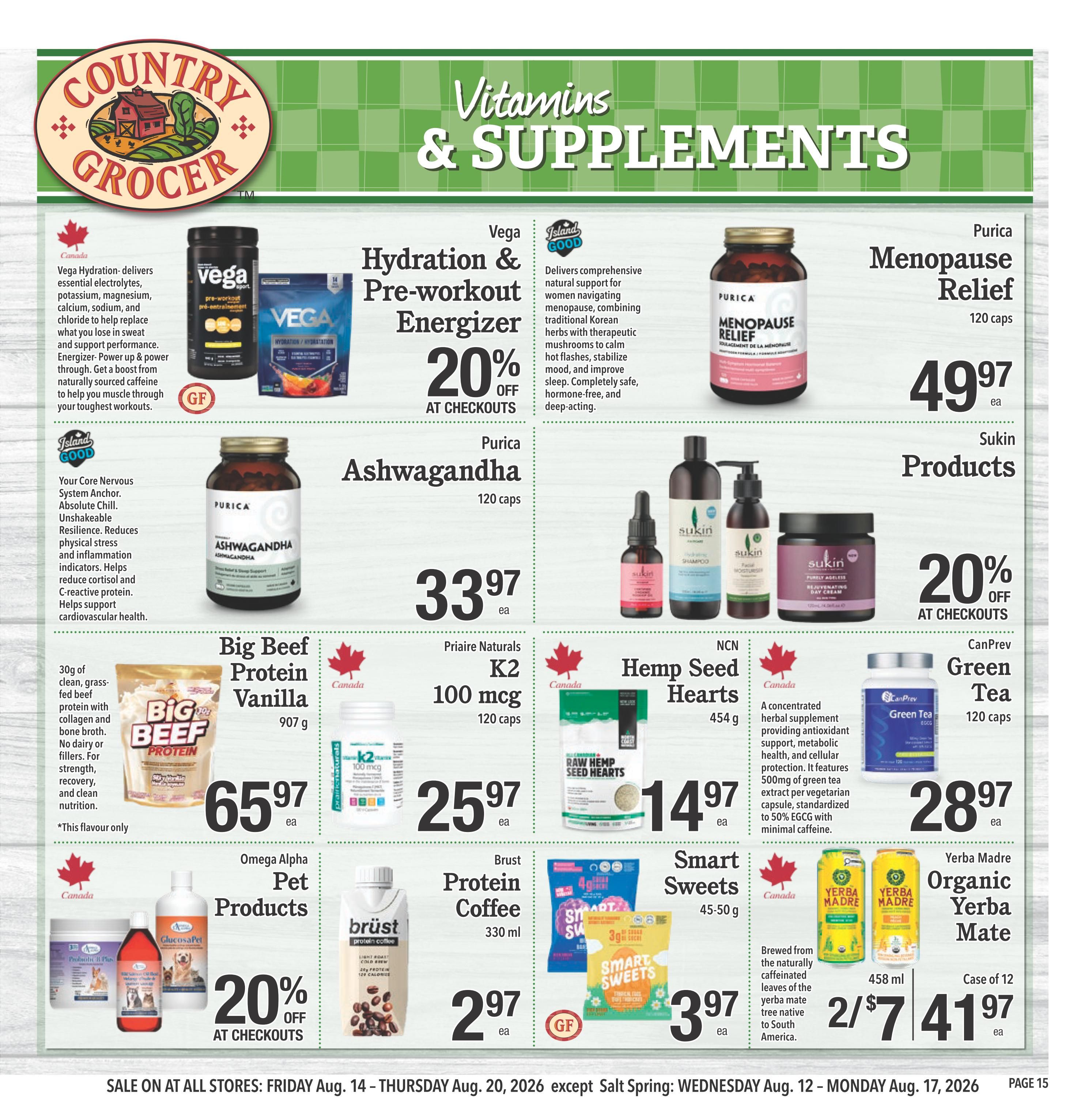 Country Grocer Flyer August 14 to 20