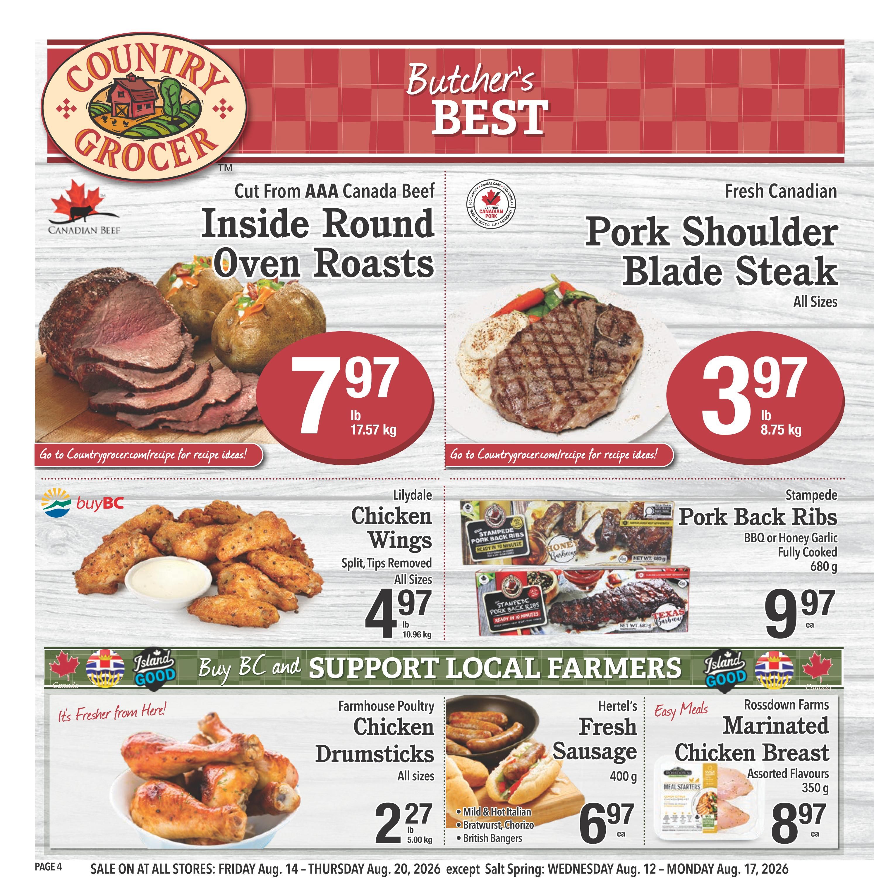 Country Grocer Flyer August 14 to 20