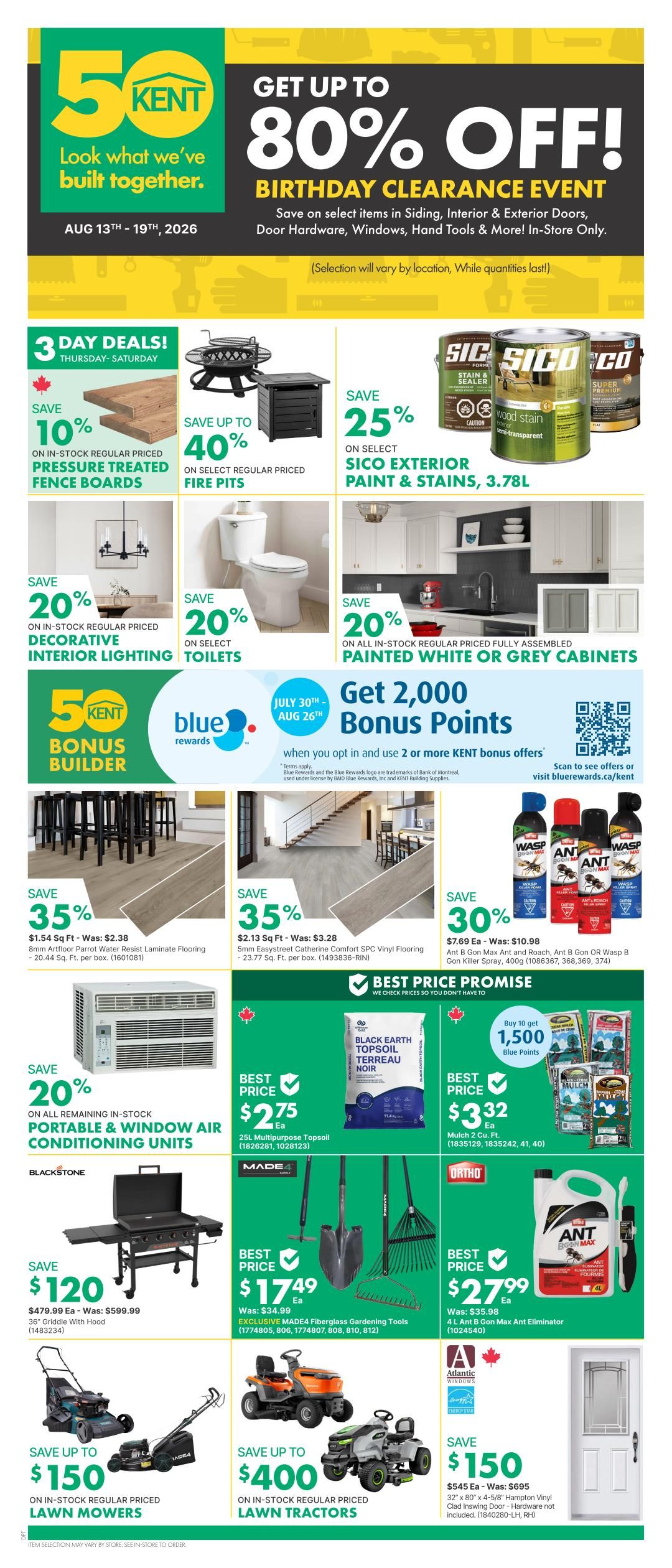 Kent Building Supplies Flyer August 13 to 19
