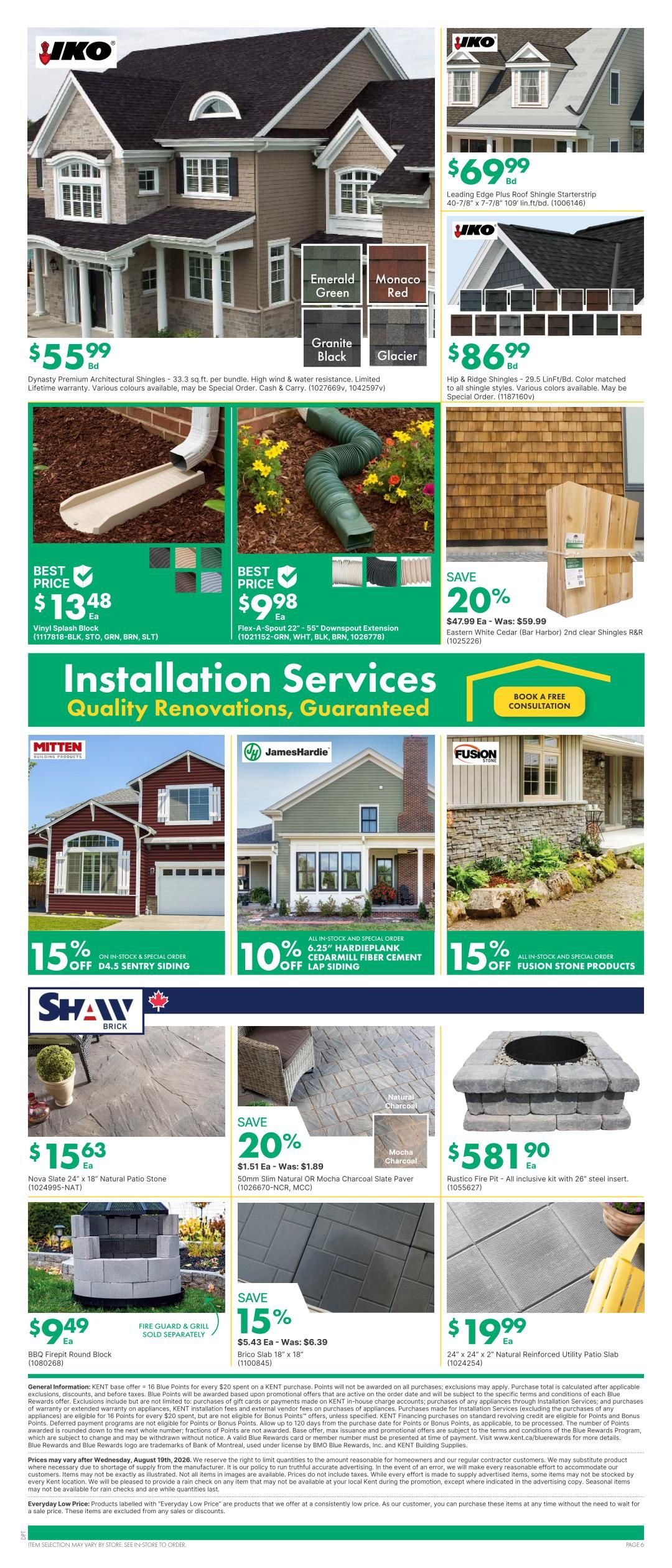 Kent Building Supplies Flyer August 13 to 19