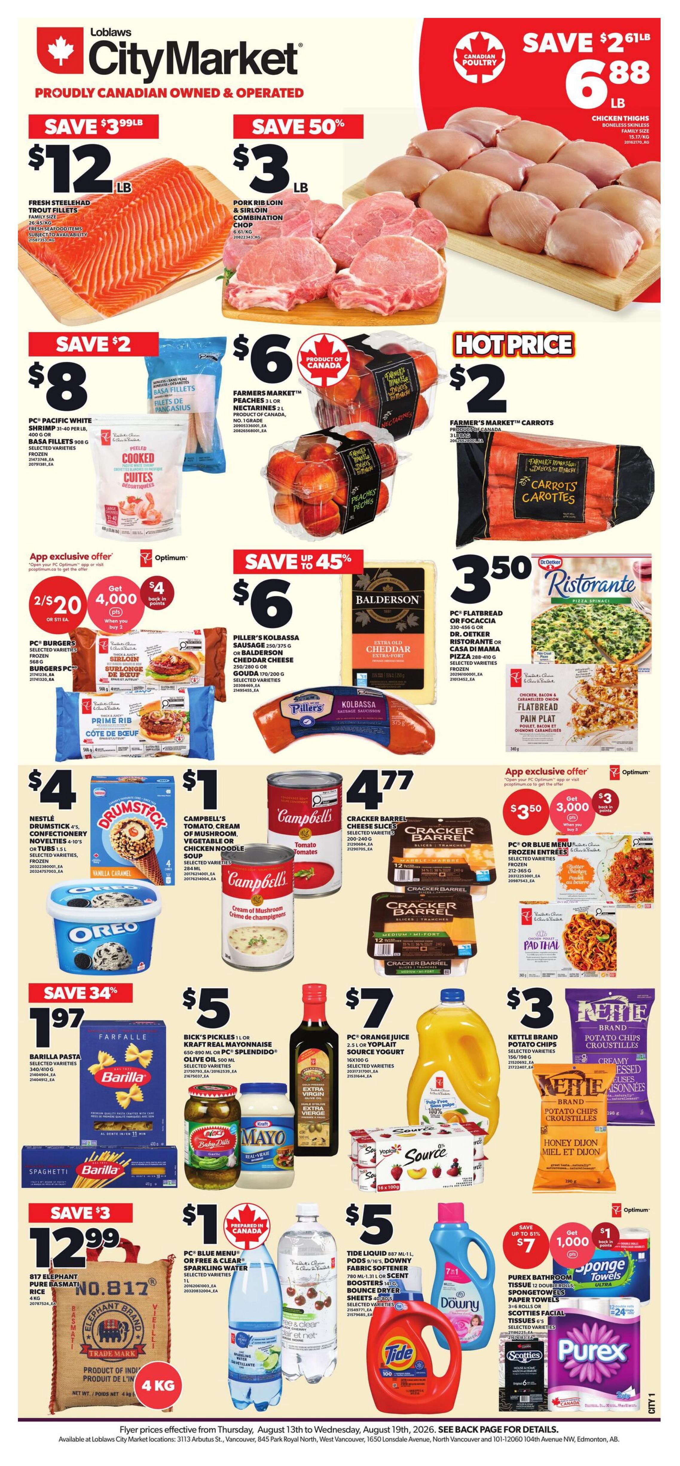 Loblaws City Market (West) Flyer August 13 to 19