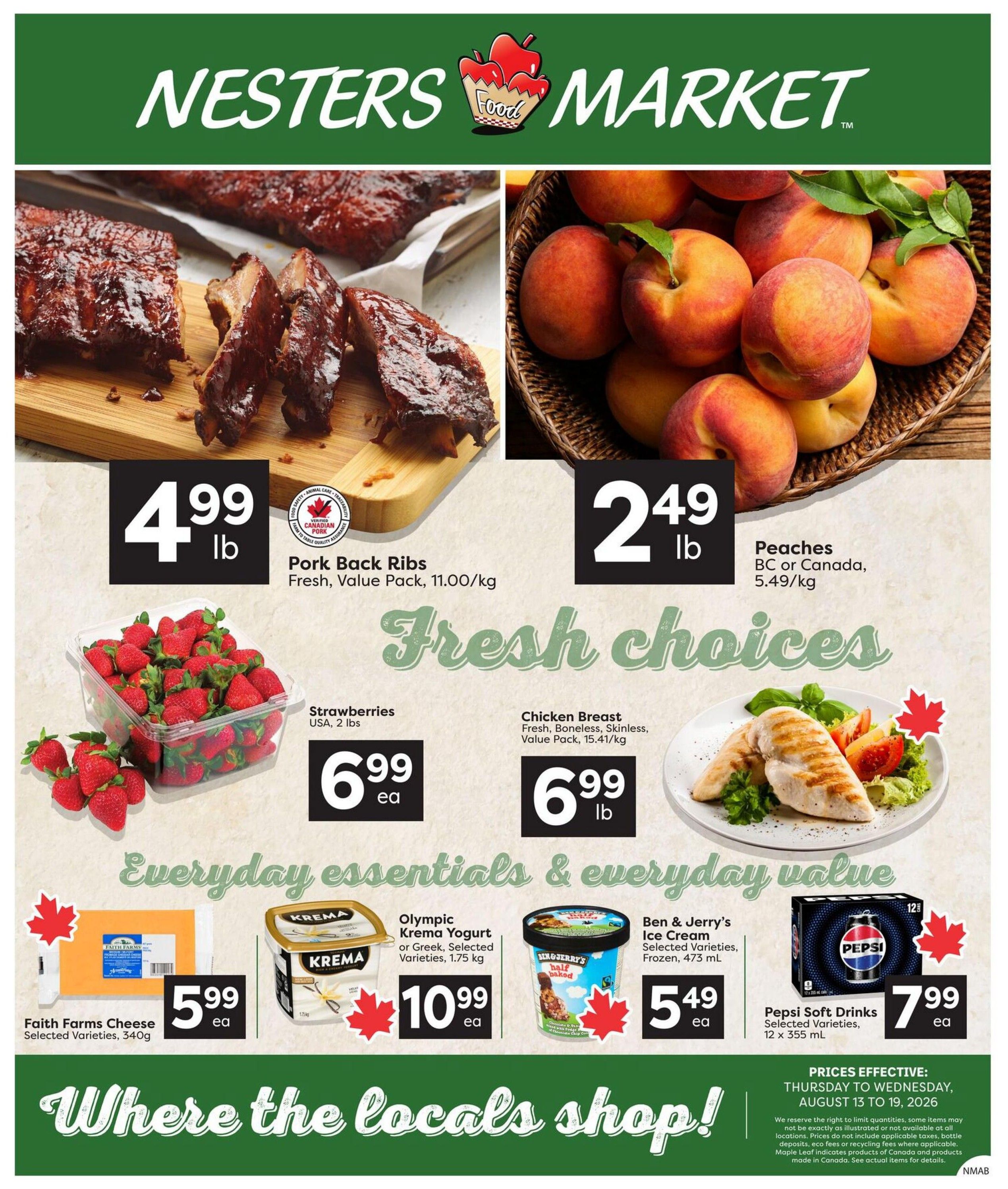 Nesters Market Flyer August 13 to 19