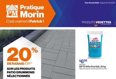 Patrick Morin Flyer August 13 to 19