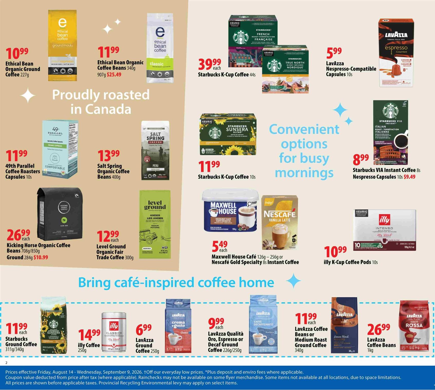 London Drugs Coffee & Tea Flyer August 14 to September 9