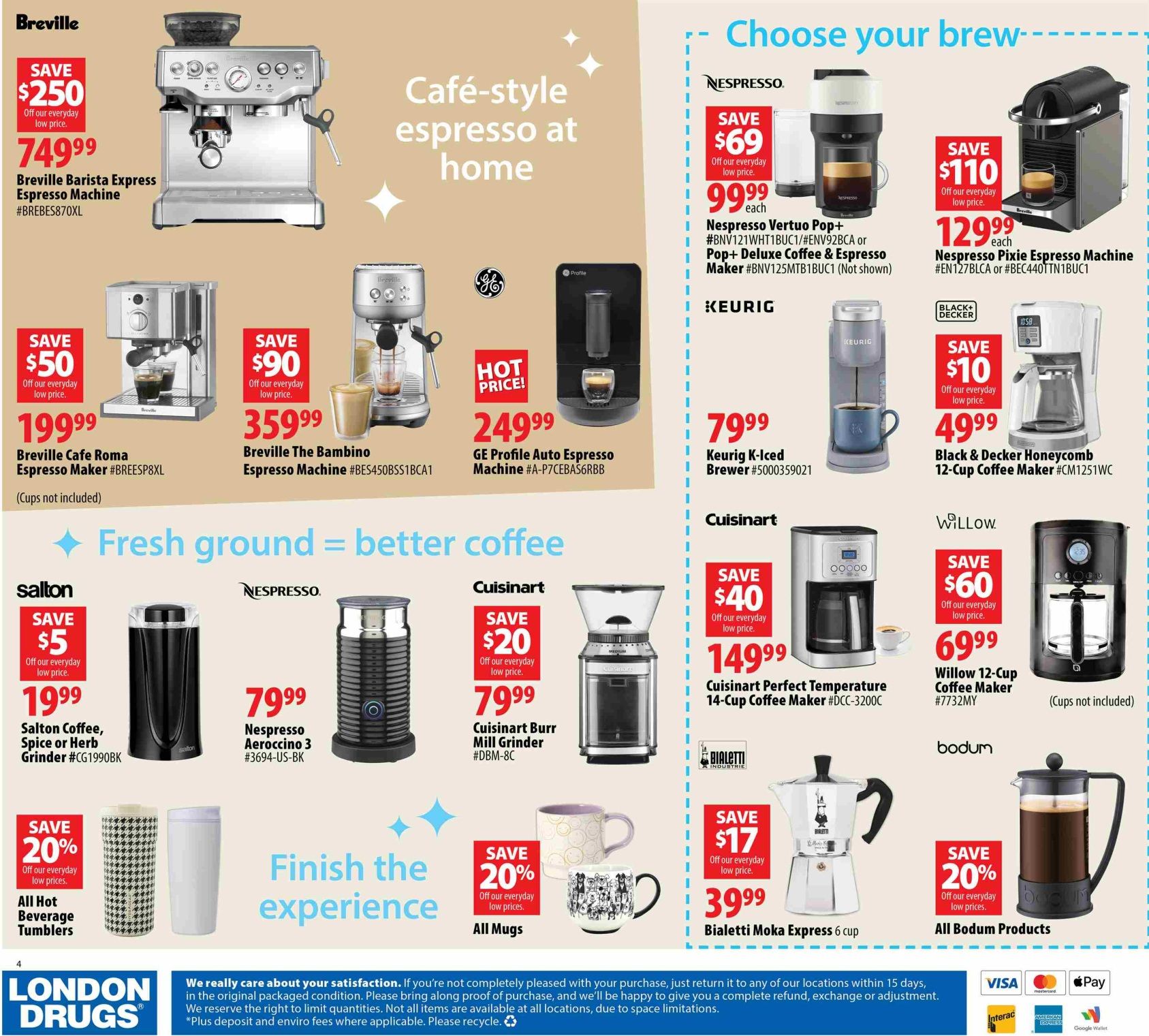 London Drugs Coffee & Tea Flyer August 14 to September 9
