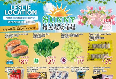 Sunny Supermarket (Leslie) Flyer August 14 to 20