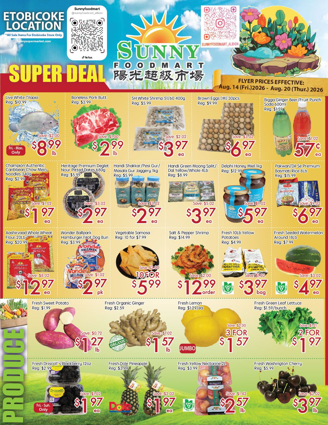 Sunny Foodmart (Etobicoke) Flyer August 14 to 20