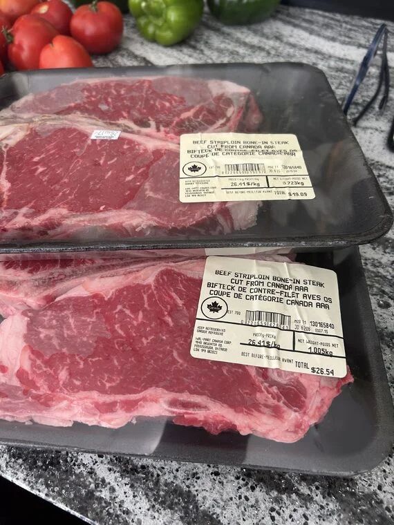 Walmart: AAA Bone-in Striploin Steak - $12/lb Walmart: AAA Bone-in Striploin Steak - $12/lb