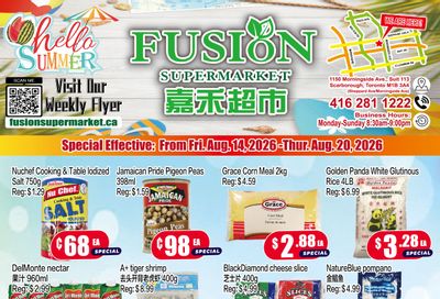 Fusion Supermarket (Scarborough) Flyer August 14 to 20