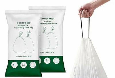 Amazon.ca: SONGMICS 8-Gallon Trash Bags – 90 Count- $20.99 (was.$26.99)