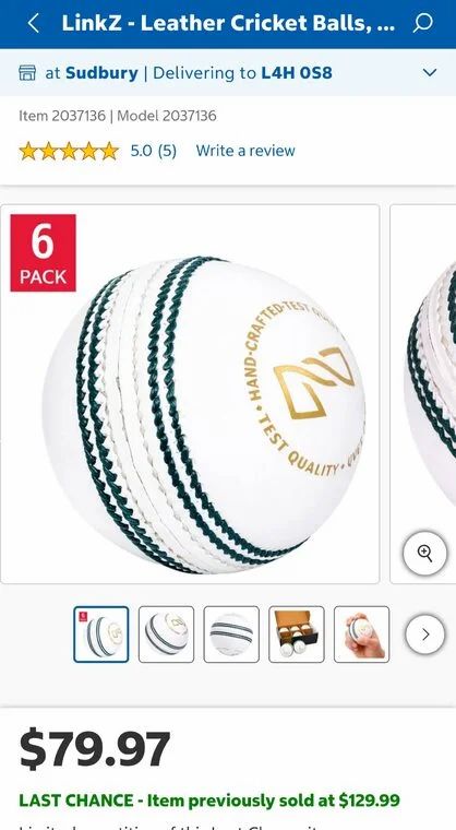 Costco: $79.97- LinkZ - Leather Cricket Balls, 6- pack Costco: $79.97- LinkZ - Leather Cricket Balls, 6- pack