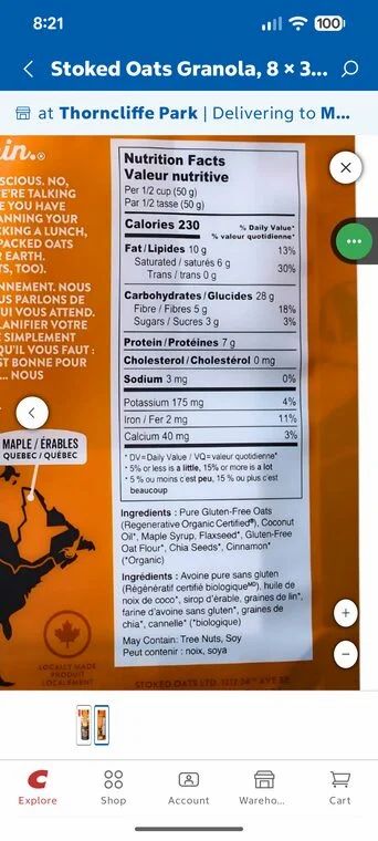 Costco.ca - Stoked Oats Granola (8 x 300g) - $31.99 ($11 off)