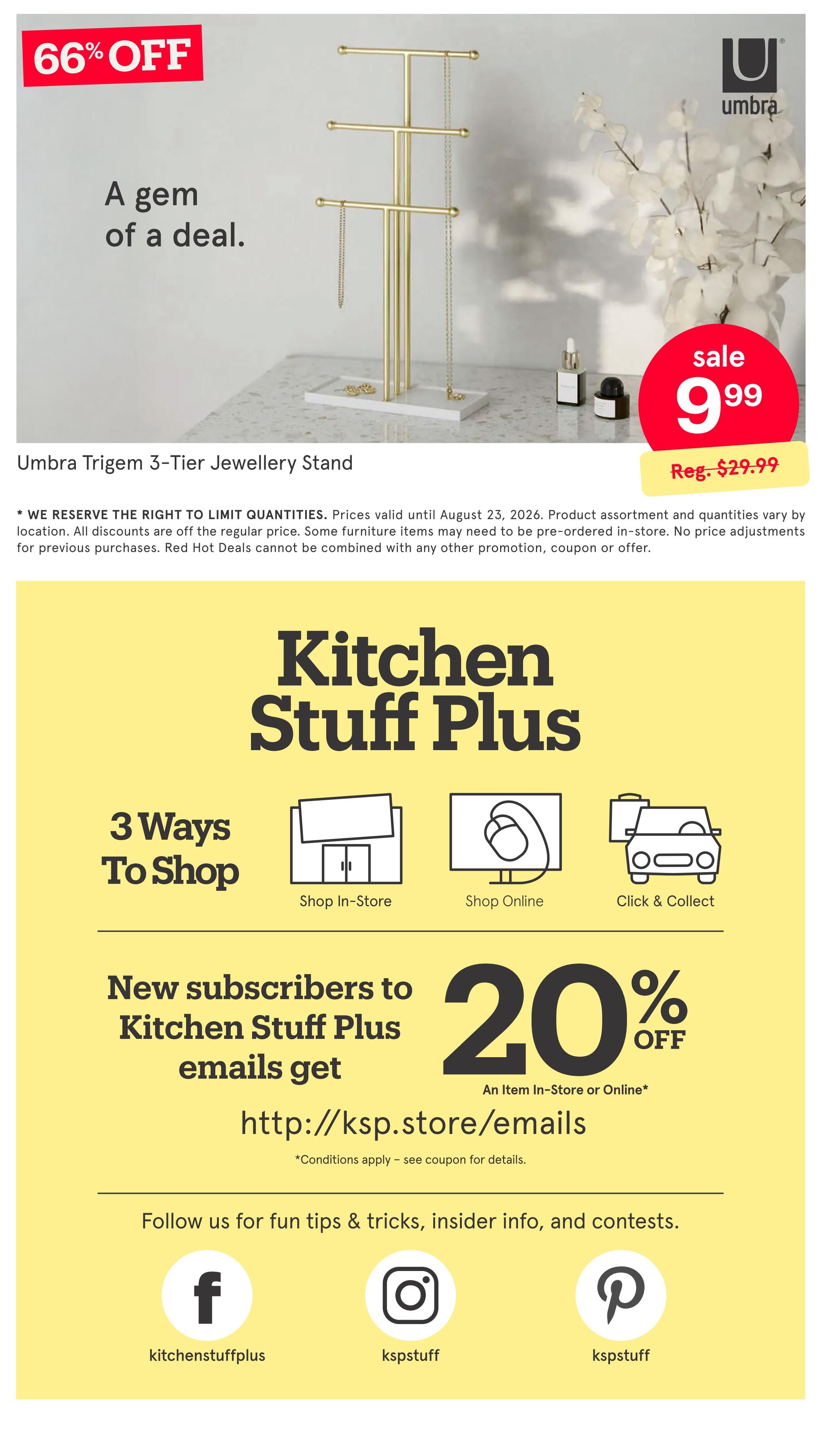 Kitchen Stuff Plus Red Hot Deals Flyer August 17 to 23