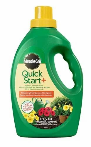Amazon.ca: Miracle-Gro® Quick Start®+ Planting & Transplant Solution 5-15-5 1.4L $7.00 (reg. $17.99) Amazon.ca: Miracle-Gro® Quick Start®+ Planting & Transplant Solution 5-15-5 1.4L $7.00 (reg. $17.99)