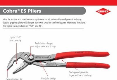 Amazon.ca: Knipex 8751250 10-Inch Cobra Extra Slim Pliers