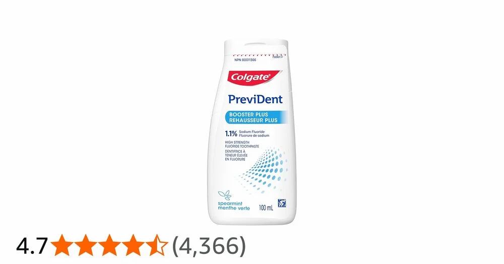 Amazon.ca: Colgate PreviDent 5000 ppm Booster Plus Toothpaste - Spearmint, 100mL Amazon.ca: Colgate PreviDent 5000 ppm Booster Plus Toothpaste - Spearmint, 100mL