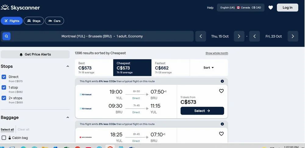Air Transat: Non-stop YUL to BRU (Brussels) - $573 CAD Roundtrip (Air Transat)