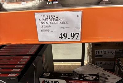 Costco: Meyer Accolade Stainless Steel Skillets, 3-pieces ($49.97 in warehouse YMMV) $59.97 online