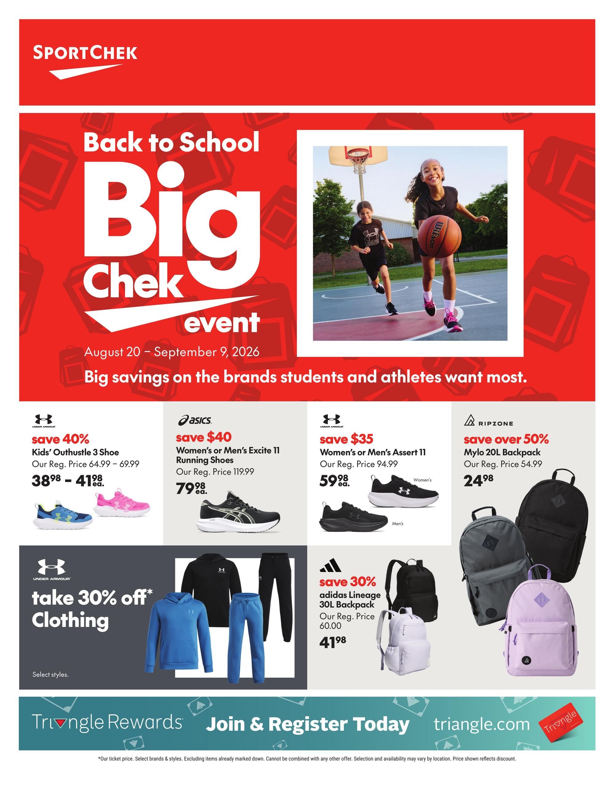 Sport Chek Flyer August 20 to September 9