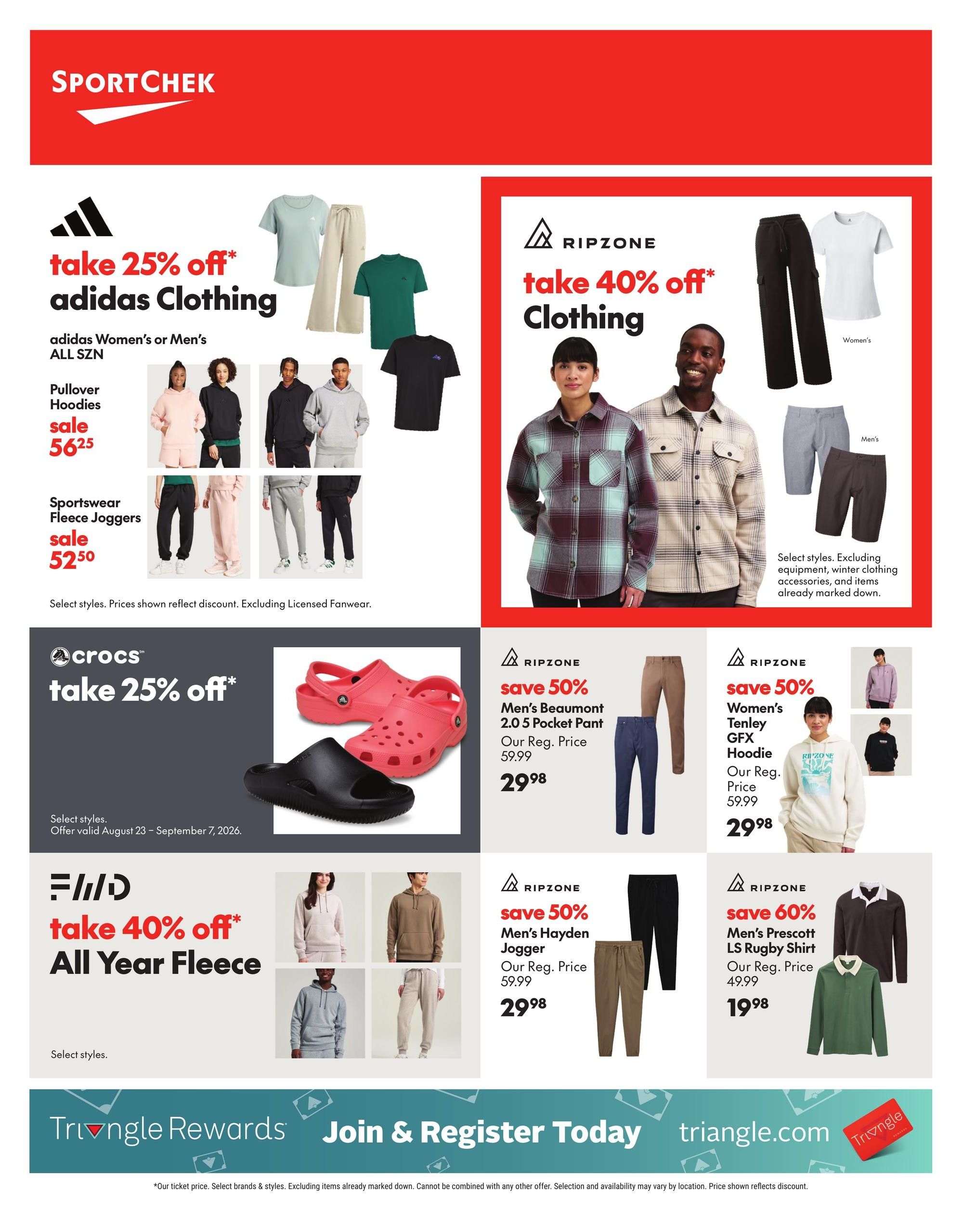 Sport Chek Flyer August 20 to September 9