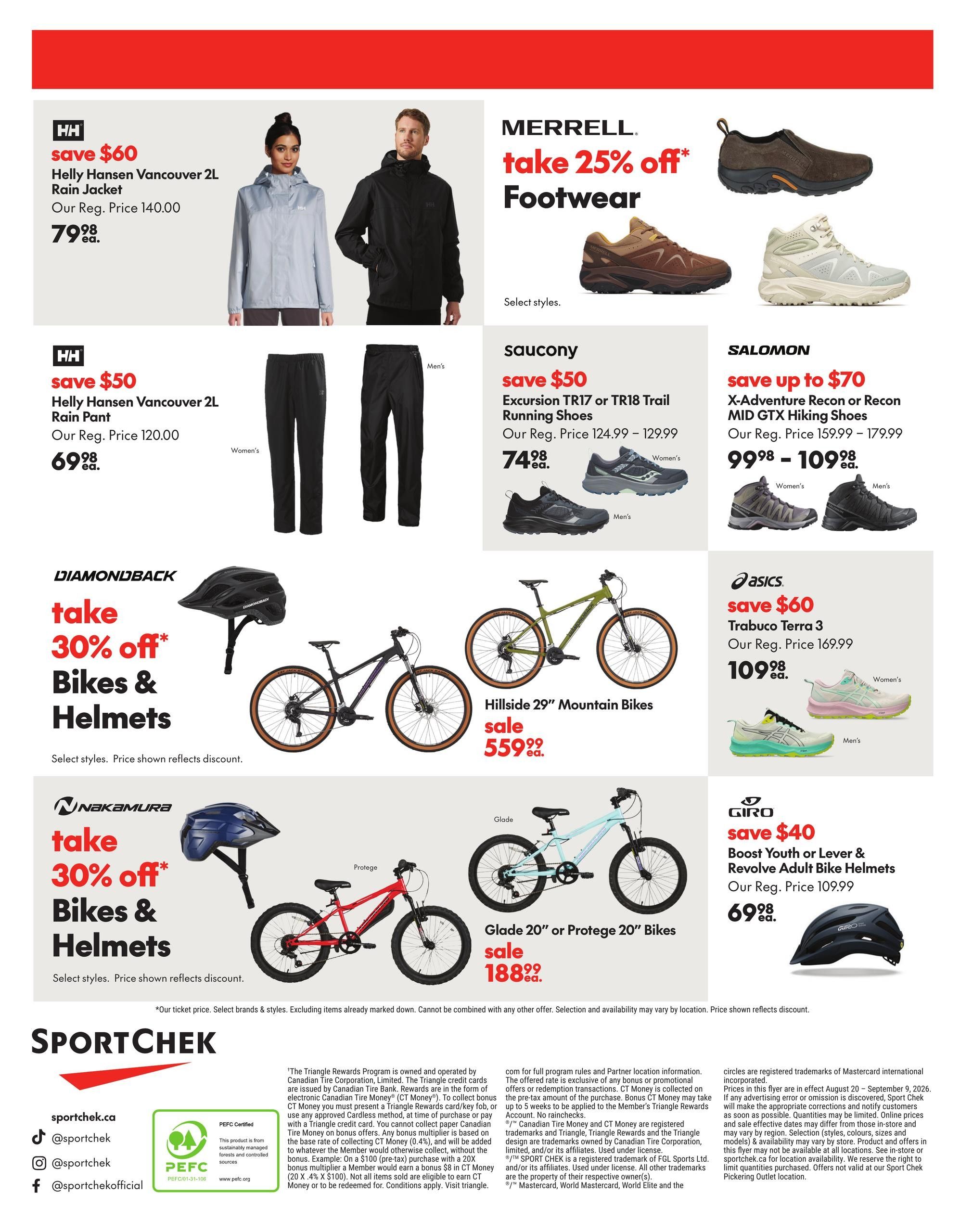 Sport Chek Flyer August 20 to September 9