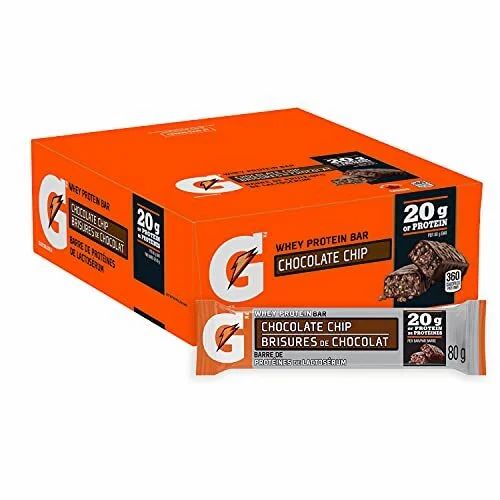 Amazon.ca: Gatorade Whey Protein Bars - Chocolate Chip, 12 Bars, 960 g - $26.10 with S&S (prime only?)