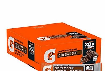Amazon.ca: Gatorade Whey Protein Bars - Chocolate Chip, 12 Bars, 960 g - $26.10 with S&S (prime only?)