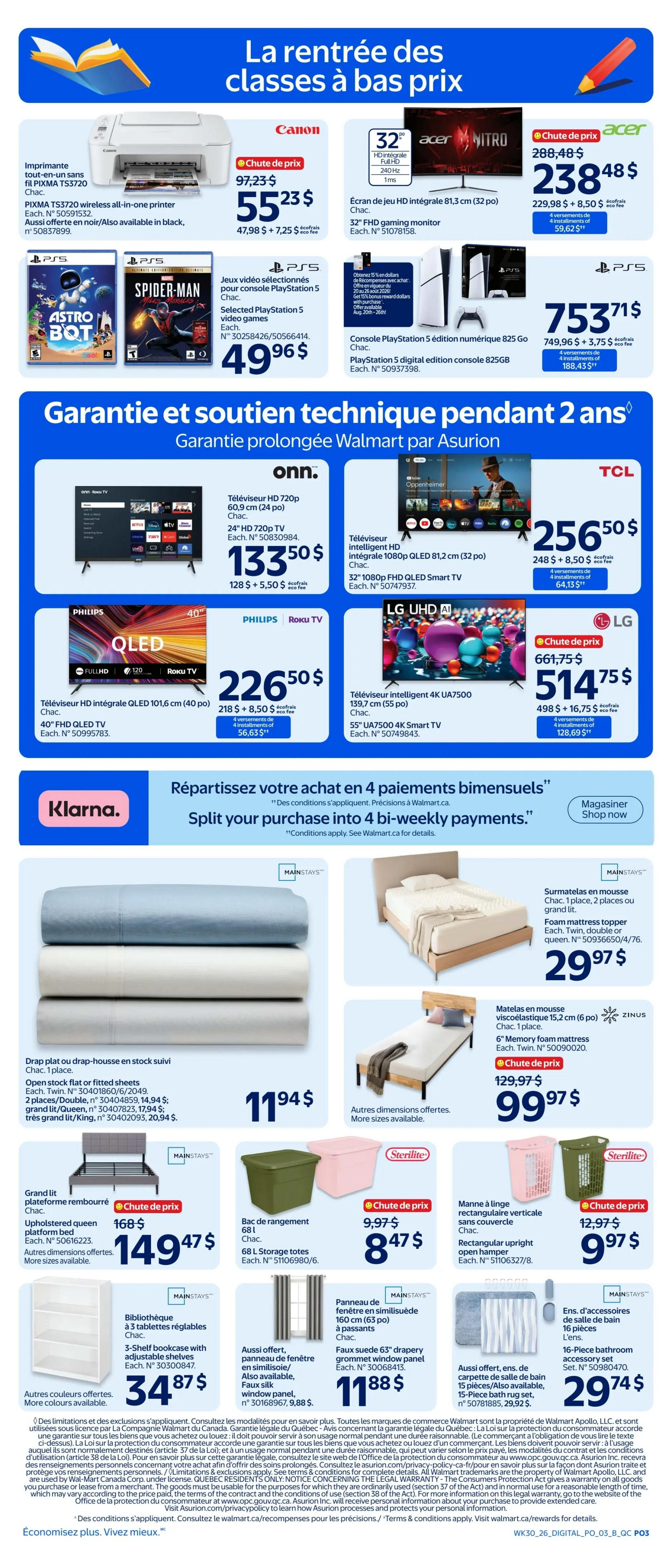 Walmart (QC) Flyer August 20 to 26