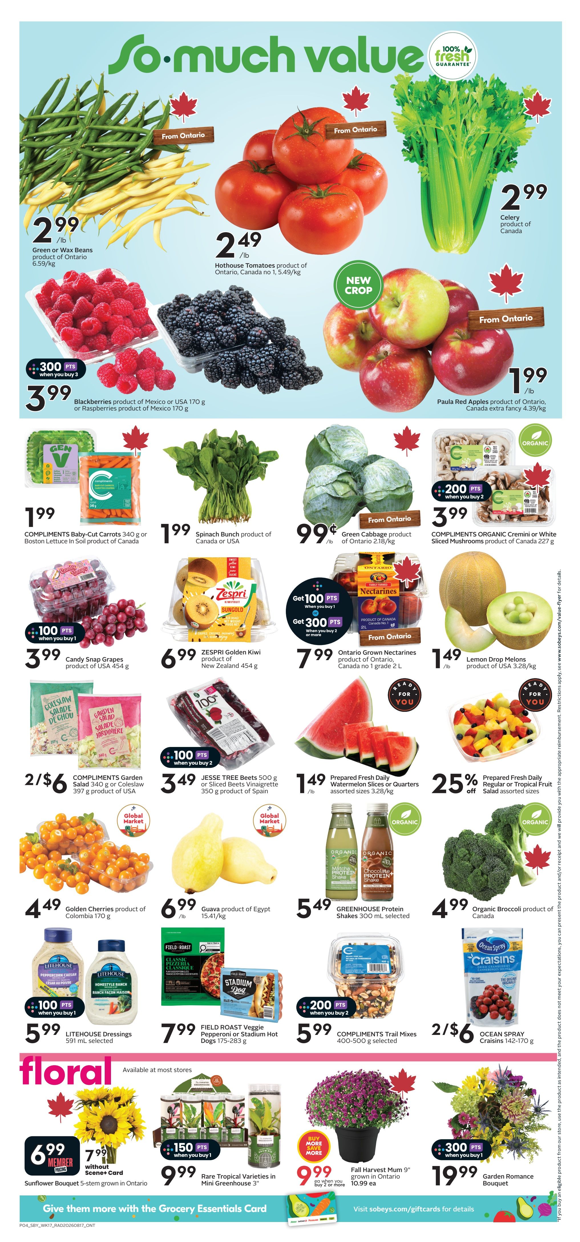 Sobeys (ON) Flyer August 20 to 26