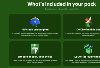 Fizz x EB Games $25 starter pack includes $75 in credits + 100 GB for 12 Months