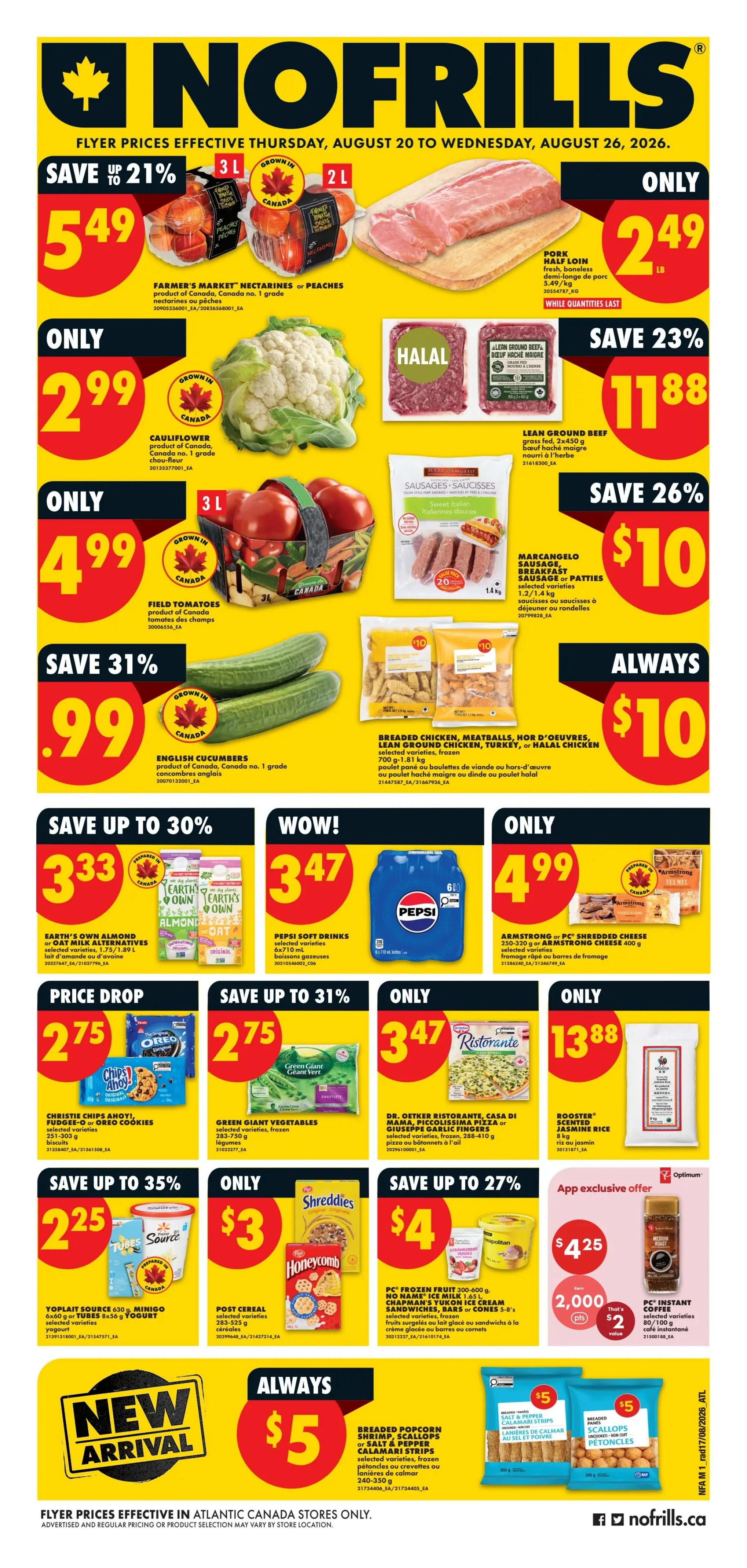 No Frills (Atlantic) Flyer August 20 to 26