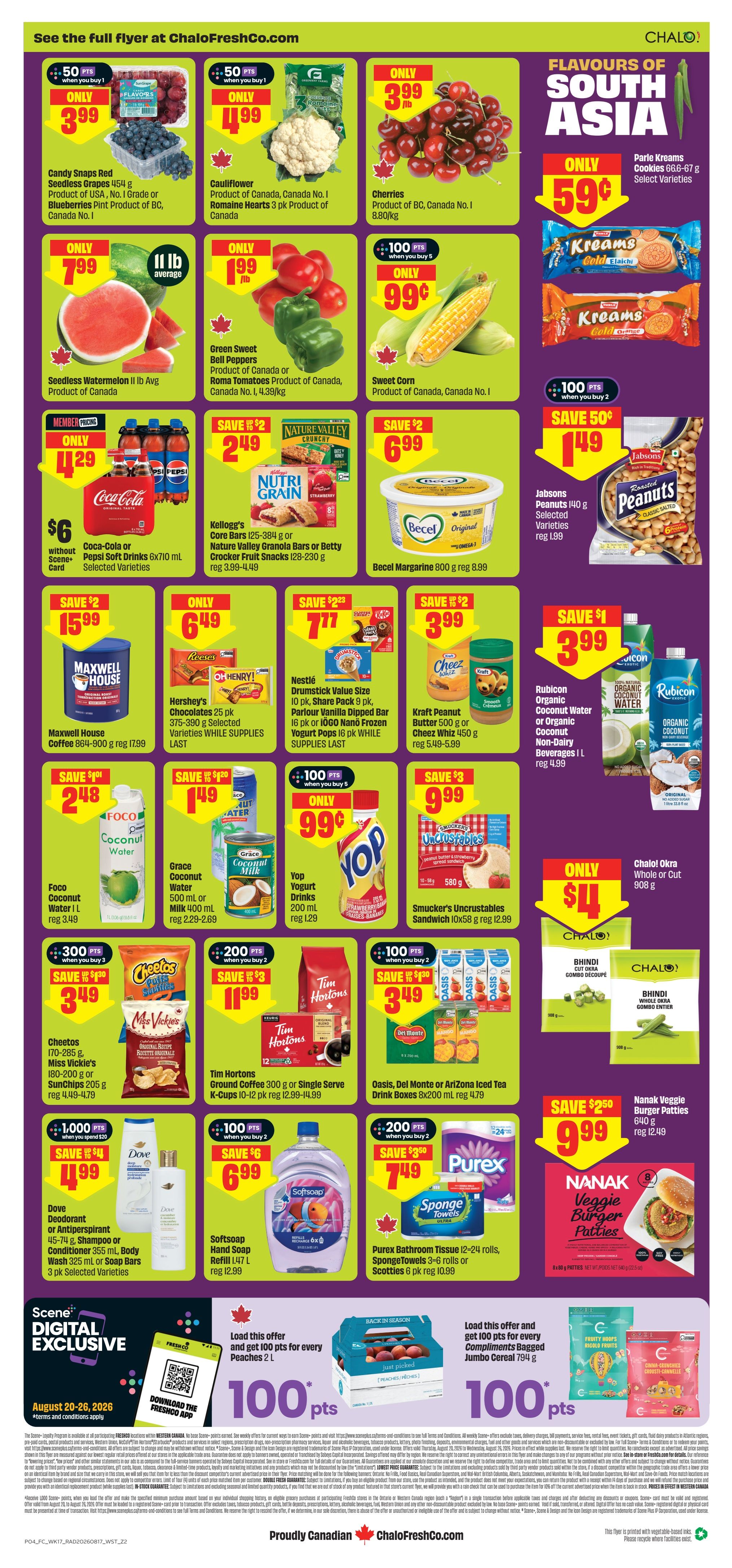 Chalo! FreshCo (West) Flyer August 20 to 26