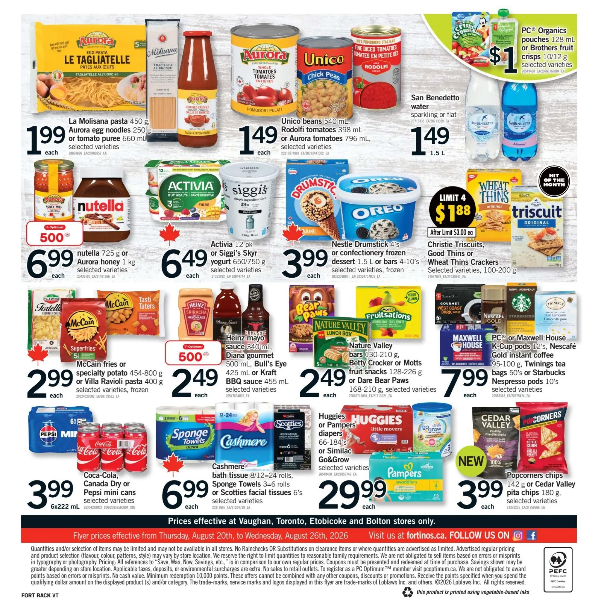 Fortinos Flyer August 20 to 26
