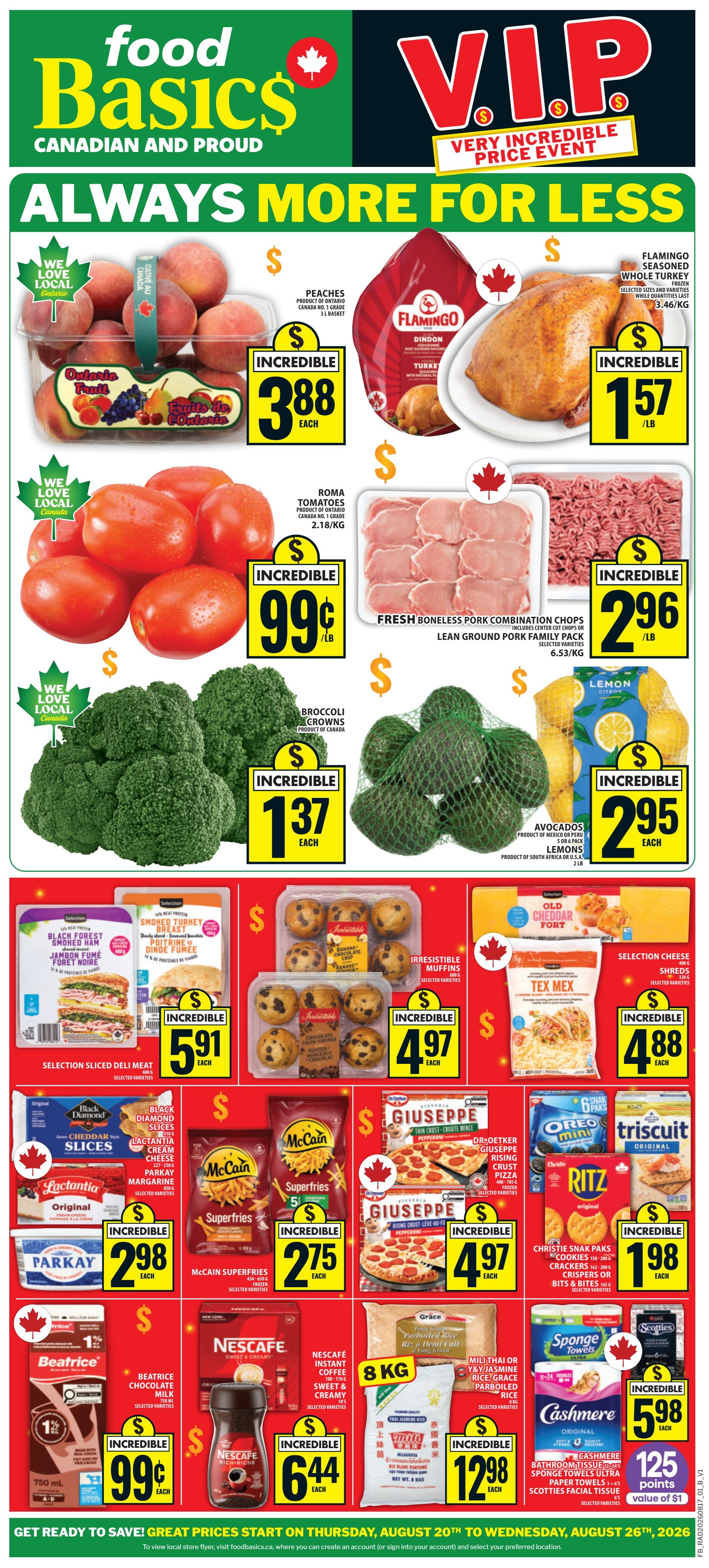 Food Basics Flyer August 20 to 26