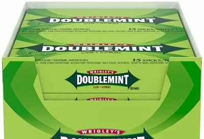 Amazon.ca: Wrigley's Doublemint Peppermint Flavoured Chewing Gum (15 Sticks X 10 Packs) - S&S $10.46