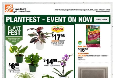 Home Depot (ON) Flyer August 20 to 26