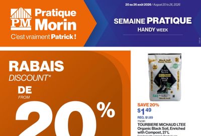 Patrick Morin Flyer August 20 to 26