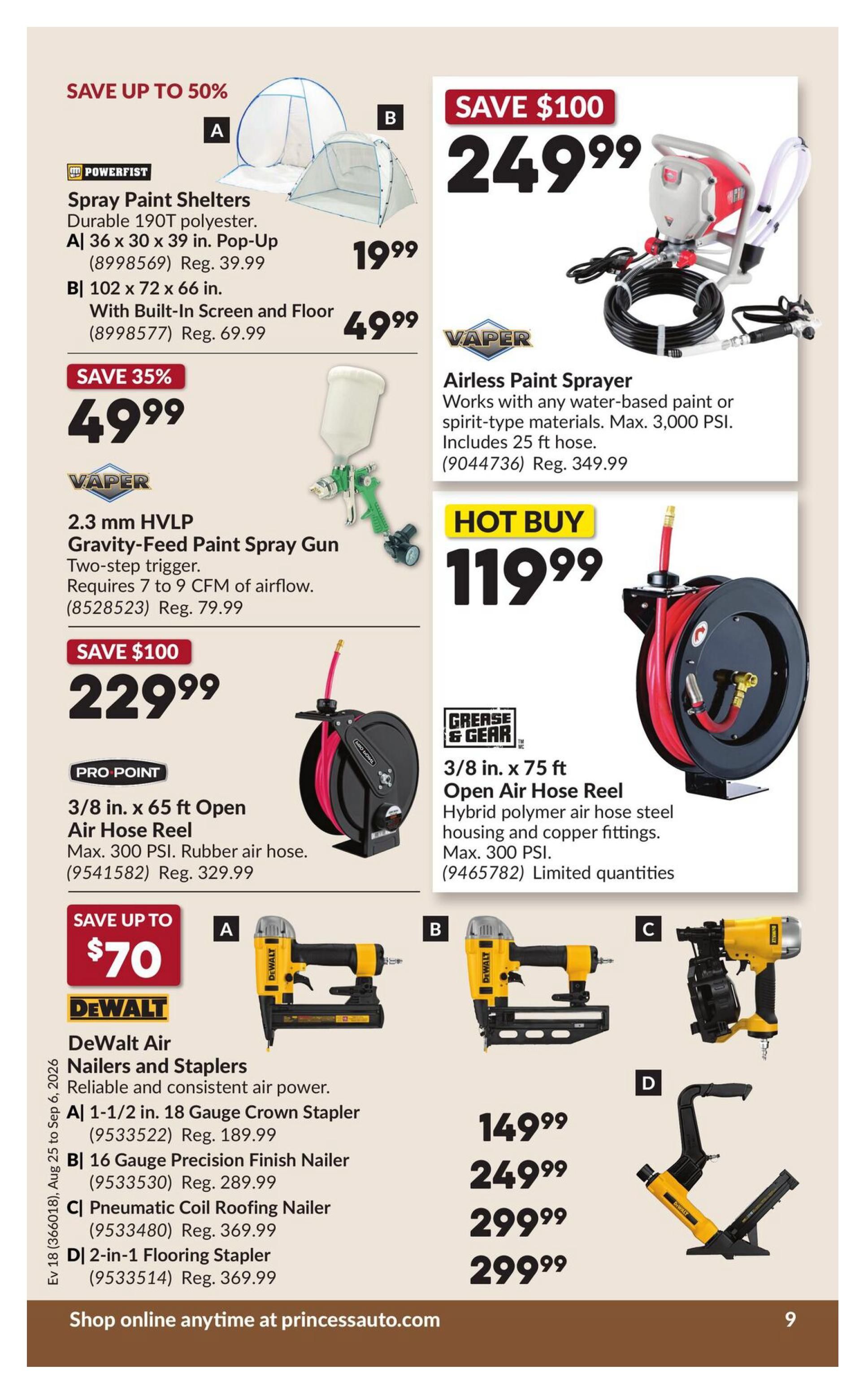 Princess Auto Flyer August 25 to September 6