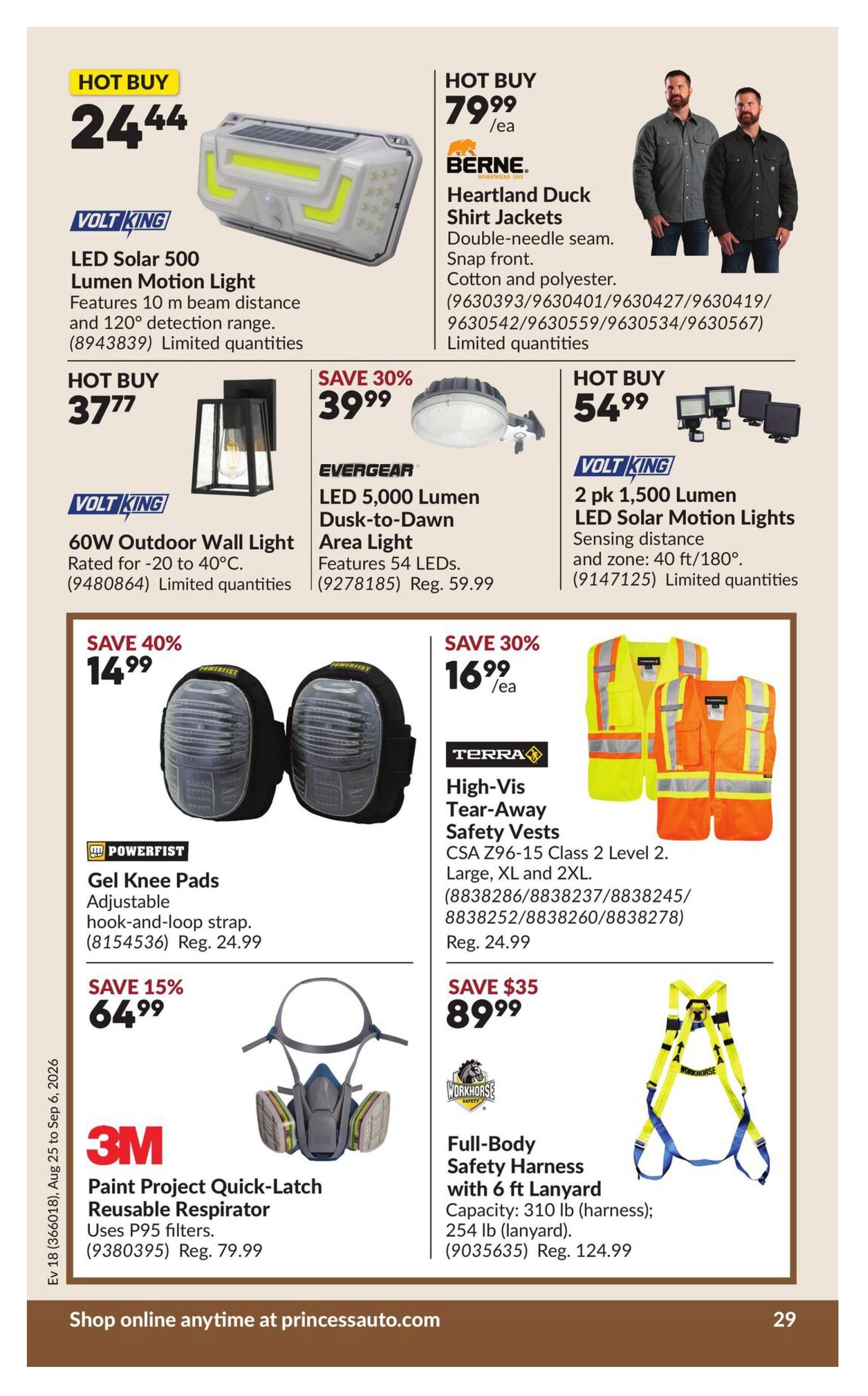 Princess Auto Flyer August 25 to September 6