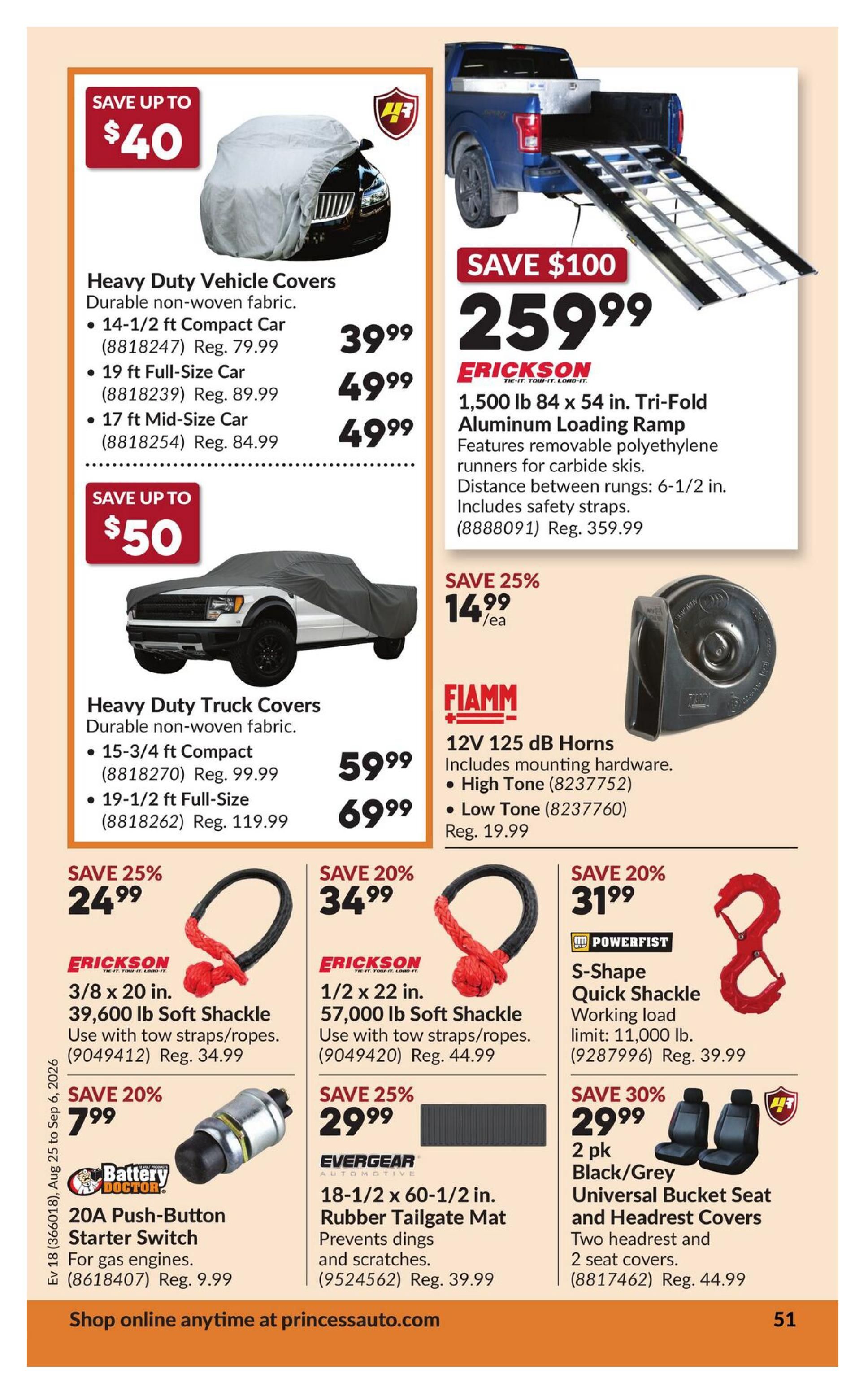 Princess Auto Flyer August 25 to September 6