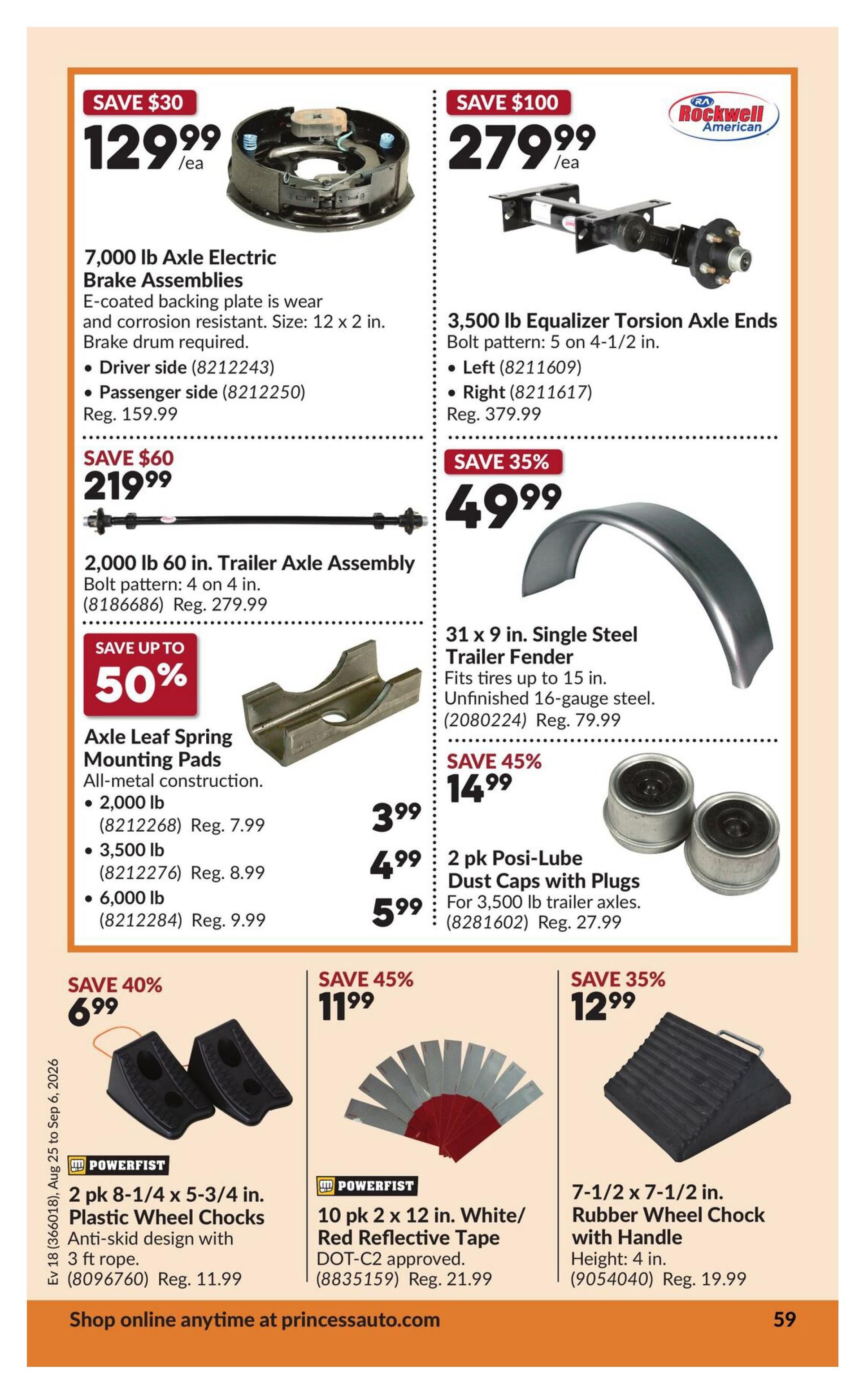 Princess Auto Flyer August 25 to September 6