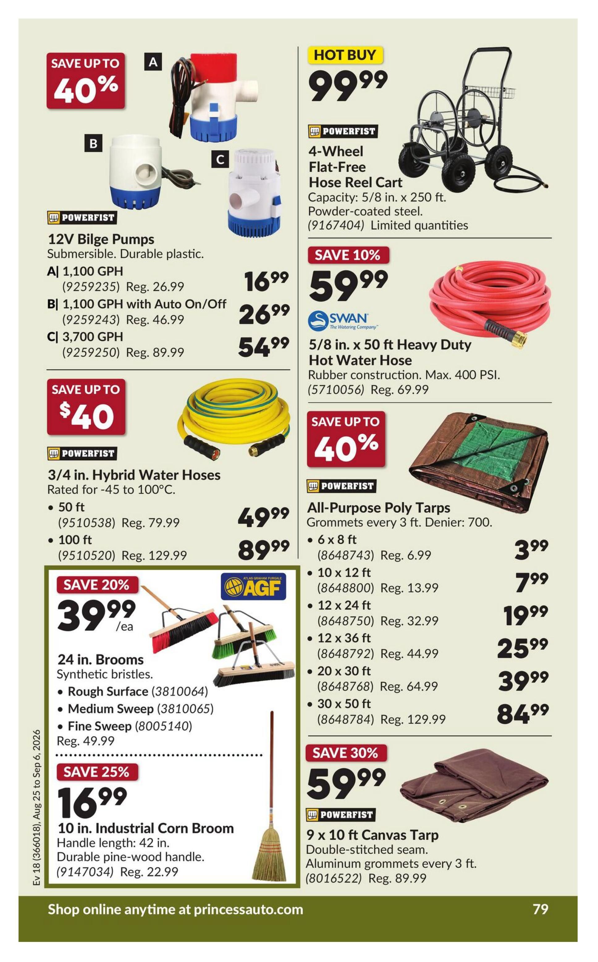 Princess Auto Flyer August 25 to September 6
