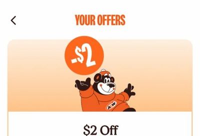 A&W: $2 off app coupon ($2+ minimum purchase) - targeted?