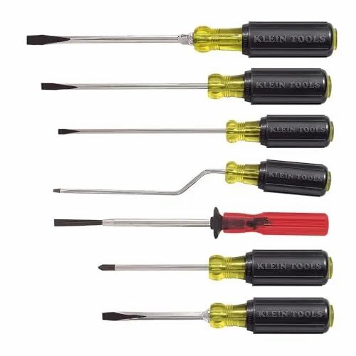 Amazon.ca: Klein Tools 85077 Screwdriver Set, Multi-Application Screwdriver Kit with Cushion-Grip Handles and Tip-Ident, 7-Piece