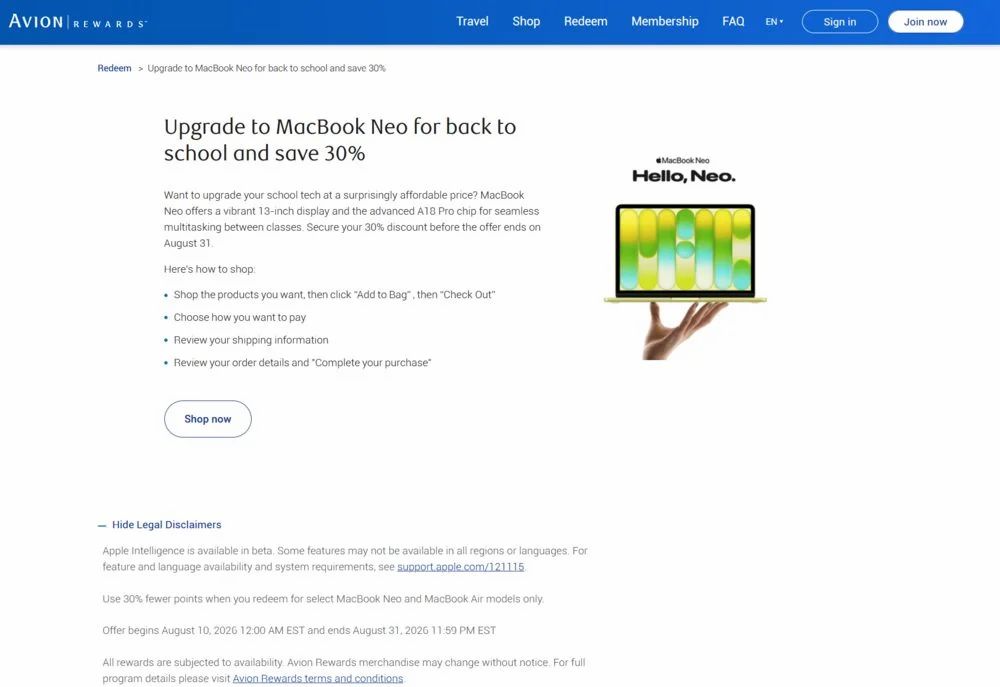 RBC: Upgrade to MacBook Neo for back to school and save 30%
