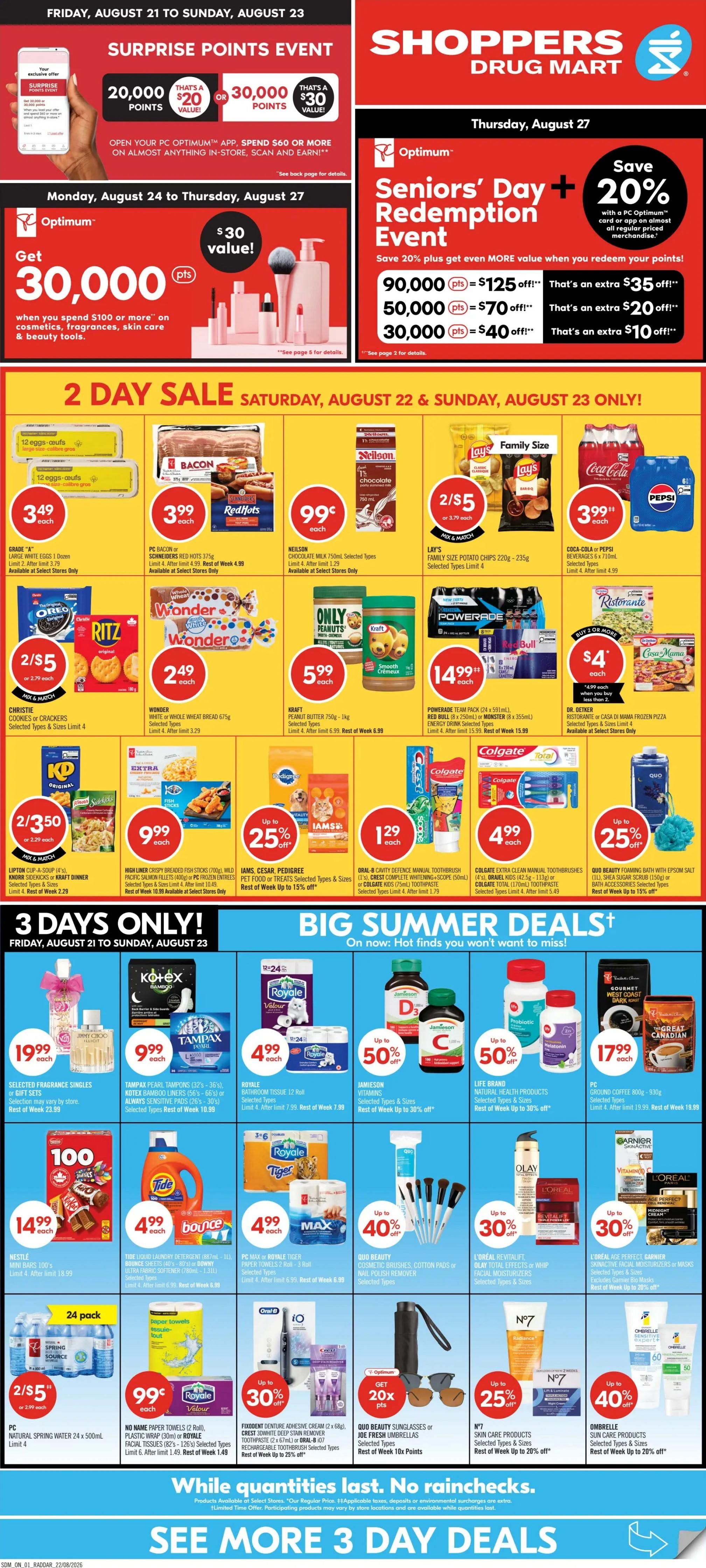 Shoppers Drug Mart (ON) Flyer August 22 to 27
