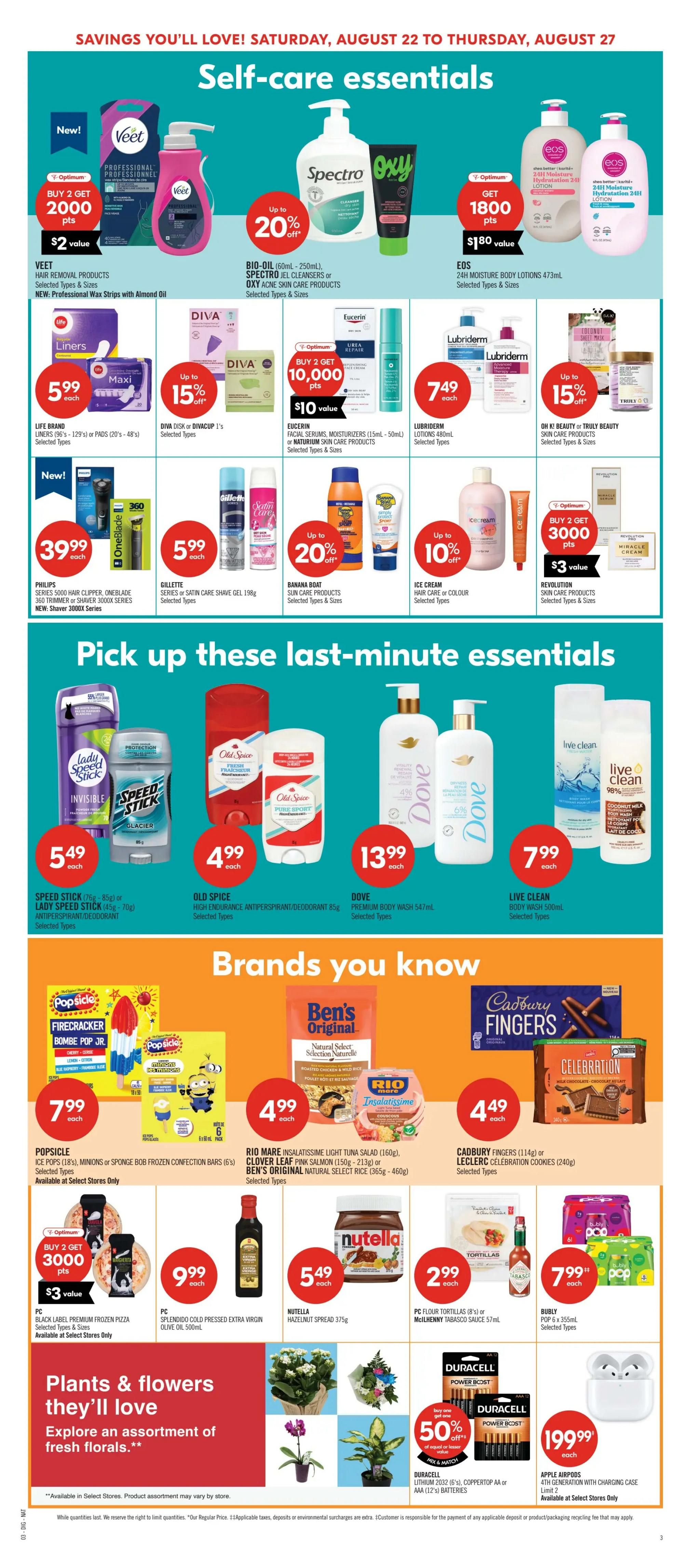 Shoppers Drug Mart (ON) Flyer August 22 to 27