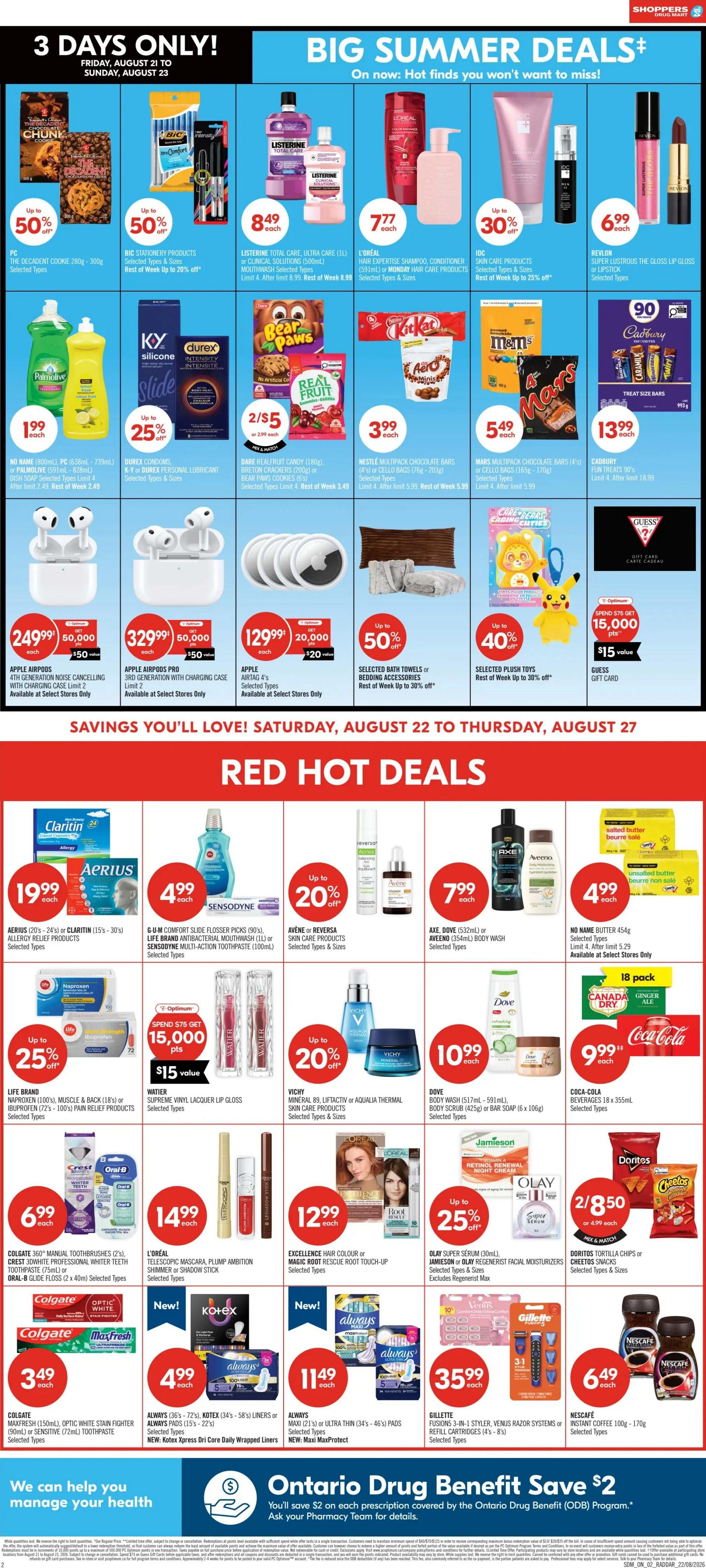 Shoppers Drug Mart (ON) Flyer August 22 to 27