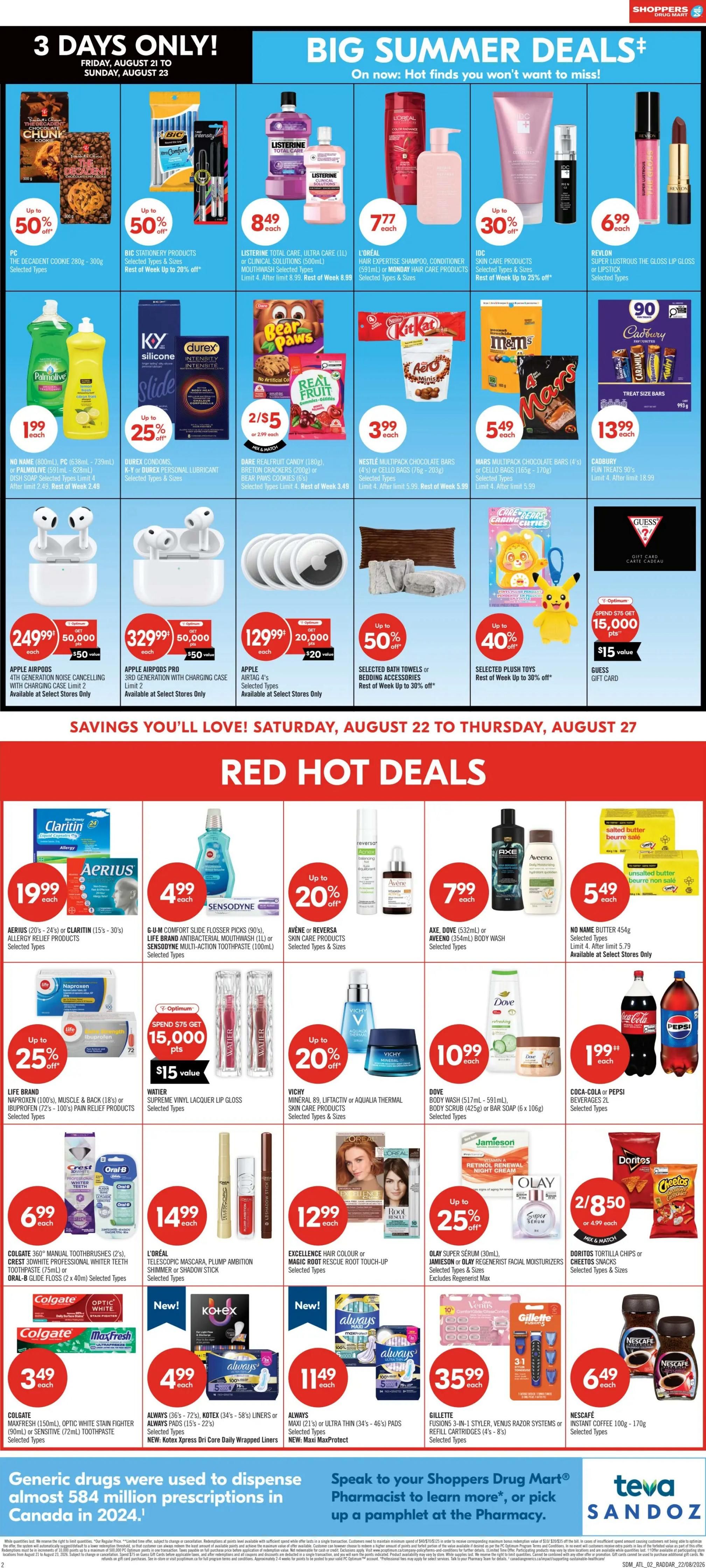 Shoppers Drug Mart (Atlantic) Flyer August 22 to 27