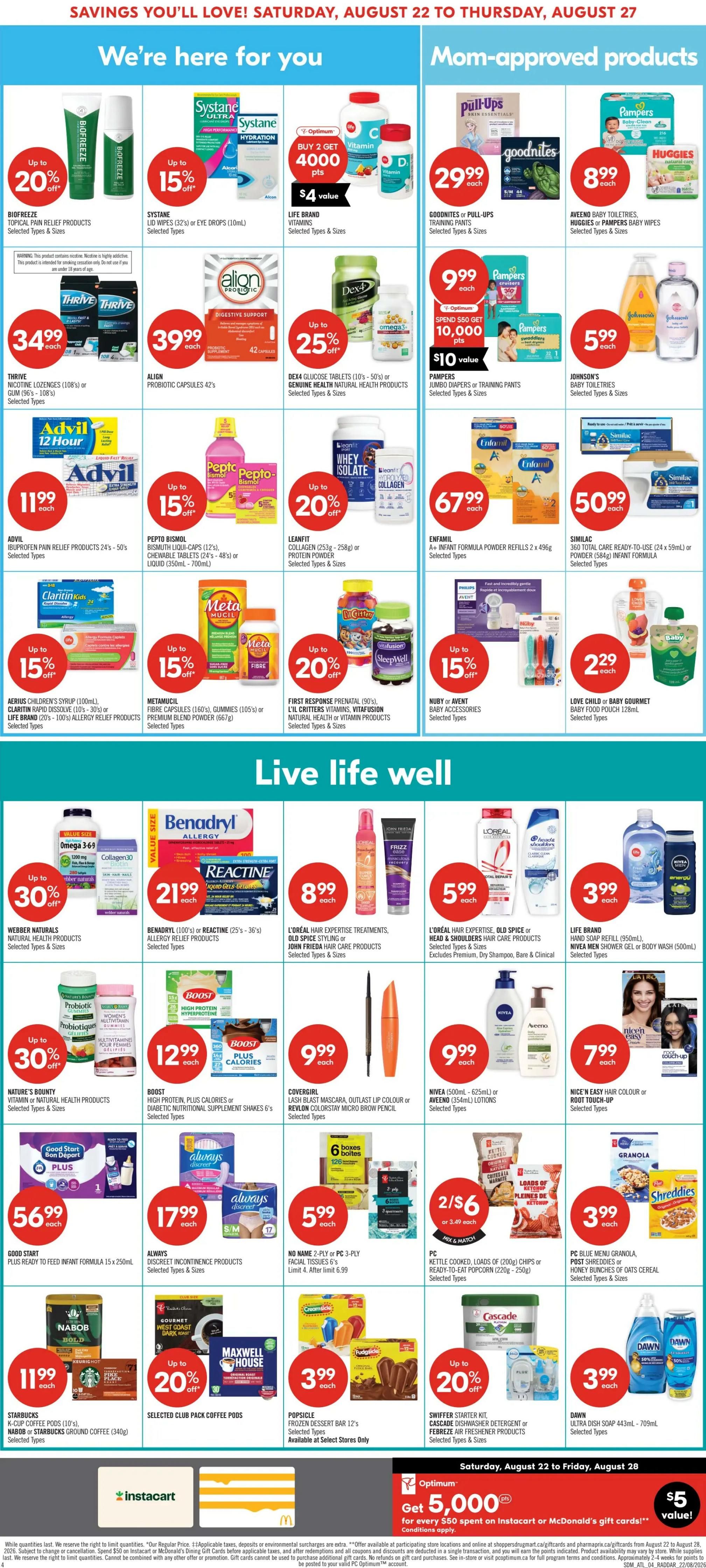 Shoppers Drug Mart (Atlantic) Flyer August 22 to 27